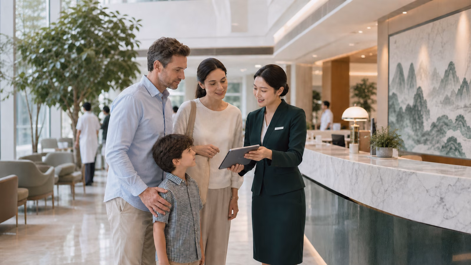 Medical concierge support during a hospital visit in China